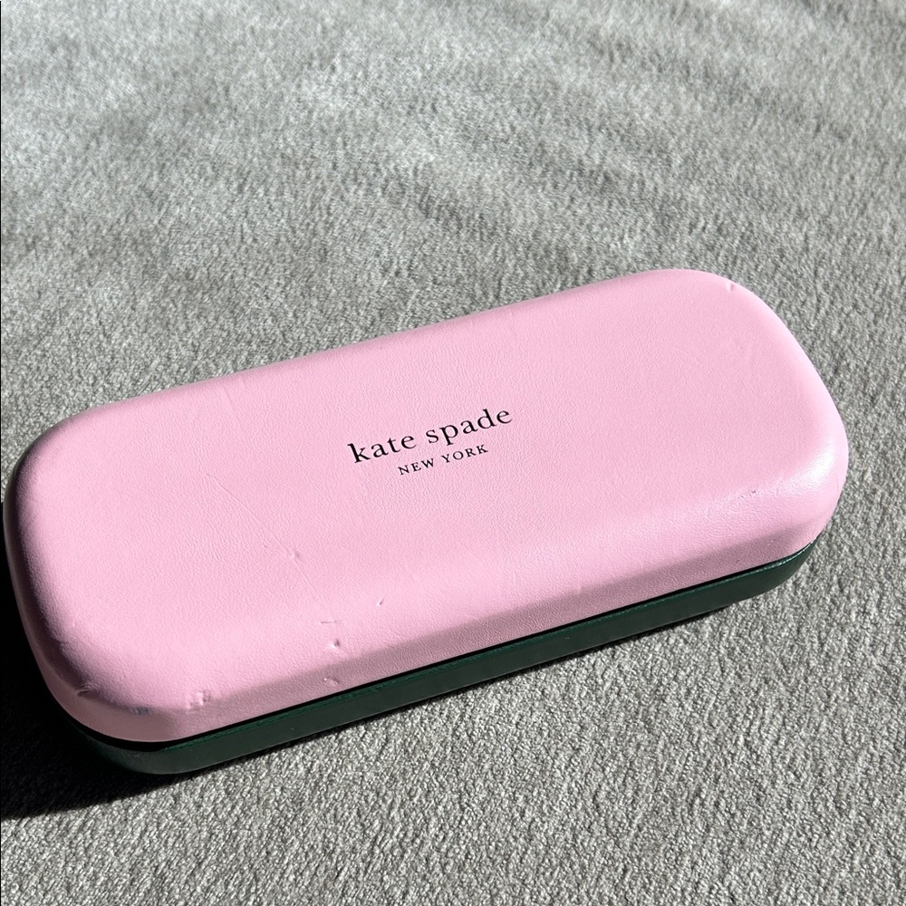 Kate Spade Pink and Dark Green Eyewear Case
